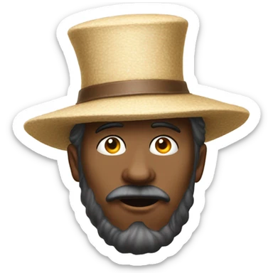 a man with a reverse funnel hat  on his head to show his stupidity sticker