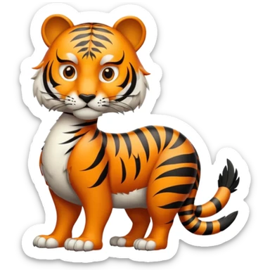 A fusion of a tiger and a goose sticker