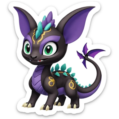 Meloetta-Raikou-Spyro-Toothless-Stitch-Pokémon-Fakémon-creature-hybrid sticker