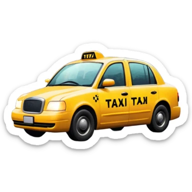 City Rain Scenes, Taxi reflection + puddle. sticker