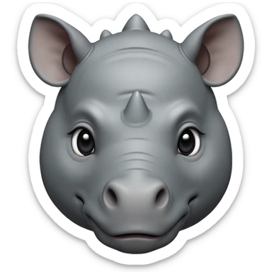 cinematic-noble-baby-rhinoceros-portrait-emoji,slate-grey-hide--poised-and-regal,-with-a-massive,-powerful-build-and-a-thick,-deep-set-soulful-piercing-eyes,-simplified-yet-sharp-and-sophisticated-features,-highly-detailed,-large-black-eyes sticker