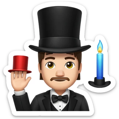 steve from minecraft with a top hat please sticker