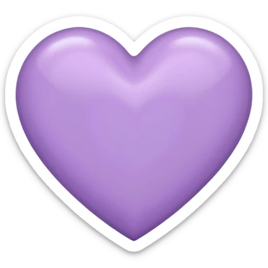 A light purple heart emoji that has the same shape as a normal heart emoji sticker