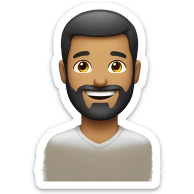  bearded guy smiling sticker