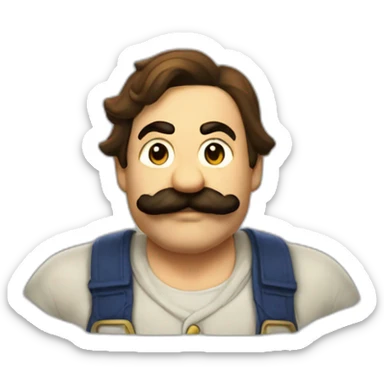 Mario bros sin bigote sticker