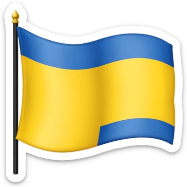 Uma bandeira de país tipo da Ucrânia mais em vez da cor azul vc coloca a cor preta onde fica o azul sticker