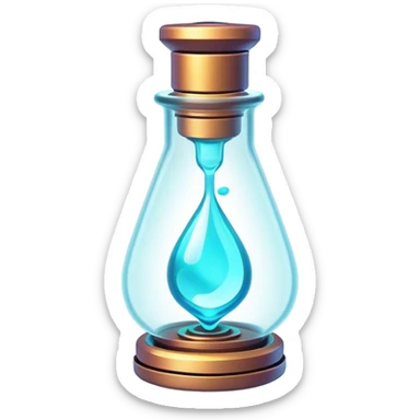 Clash of Clans aesthetic: Cinematic Playful Sci-fi Health injection Emoji, rendered in a 3D vector-style similar to standard emojis with minimal shading and bold, simplified shapes. A compact, futuristic vial with a glowing neon liquid and sleek contours, softly glowing with a healing cosmic charm. Simplified yet unmistakably iconic, highly detailed and consistent, glowing with a soft radiant glow and high shine. Stylized with a touch of futuristic alchemy and a soft glowing outline, capturing the essence of a vital energy elixir with a playful, interstellar spirit! sticker