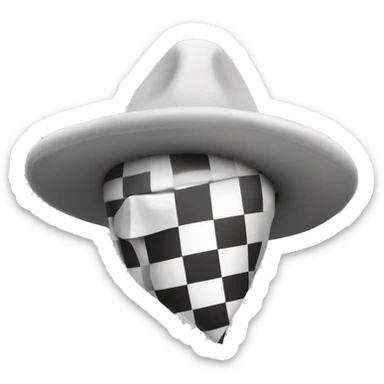 Pieza de ajedrez con sombrero sticker