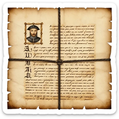 16th century execution letter sticker