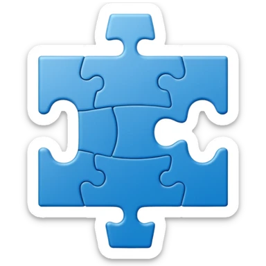 single jigsaw puzzle piece sticker