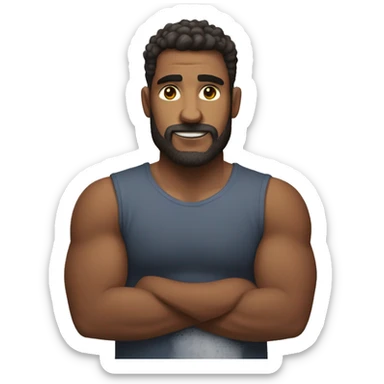 Persona musculosa pero no tan gigante. sticker