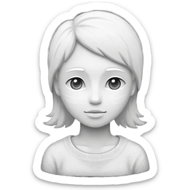 white chalk silhouette drawing sticker