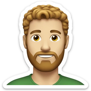 white guy with brown har and short brown beard dark green/grey eyes sticker