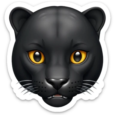 Black jaguar, similar to the traditional iPhone emoji. sticker