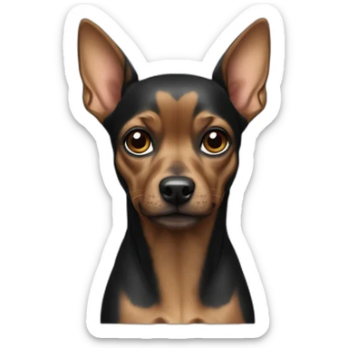 Black Miniature pincher sticker
