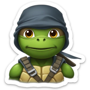 ninja-turtle-working sticker