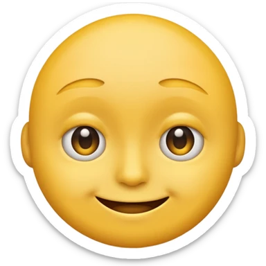 awkward forced Half smile smirk yellow circle face emoji sticker