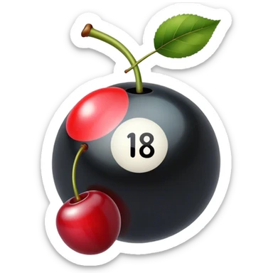 8 ball cherries sticker