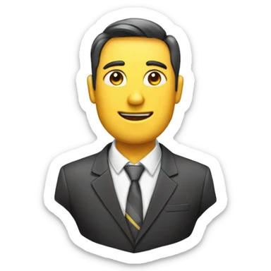 gerente hombre con corbata y saco sticker