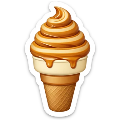 Toffee nut ice cream sticker
