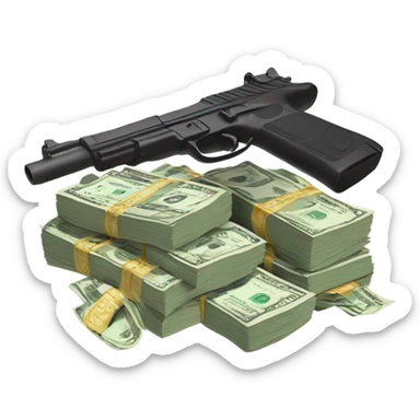 Money, guns  sticker
