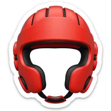 MMA headgear object icon, protective sparring helmet, padded texture, 3D cartoon, mobile game icon style, centered, clean background, no text, no watermark
 sticker