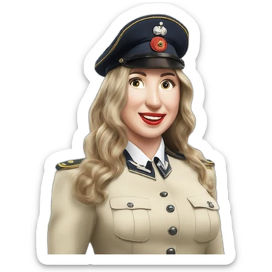 Bdsm Victoria Coren German ww2 uniform underwear model mash potato party sticker