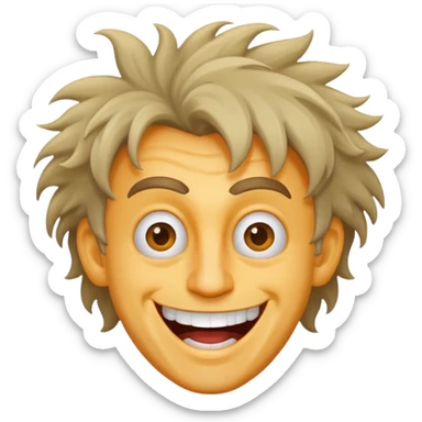 Funny man crazy sticker