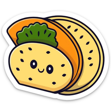 Traditional Japanese rice cracker with nori seaweed sticker