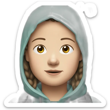 Greta thunberg dans son avion sticker