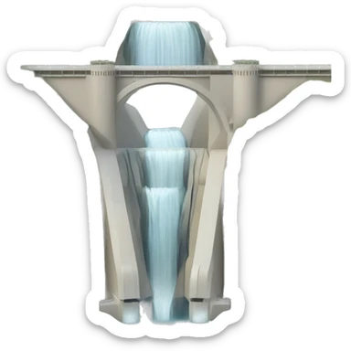 a hydraulic dam with a body laughin sticker