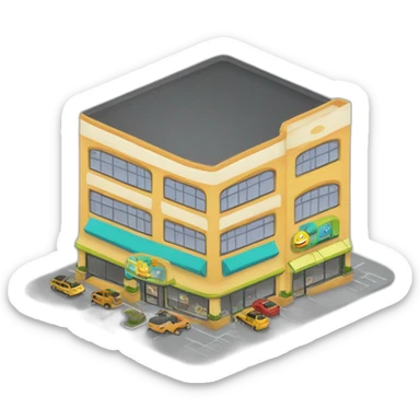 Double-decker shopping center sticker