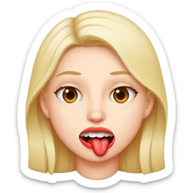 Emoji qui se mord la lèvre  sticker