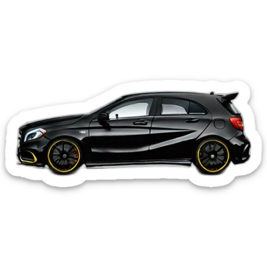 Mercedes a45 black edition one sticker