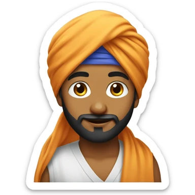 Sikh boy with turban sticker