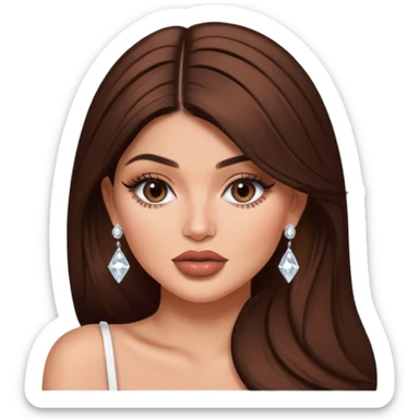 kylie jenner wear diamond earrings sticker