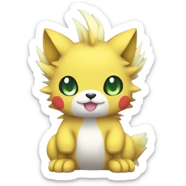 cute kawaii cool edgy Digimon-Fakemon-animal full body sticker