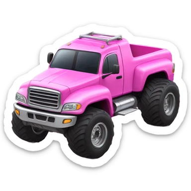 Pink monster truck sticker