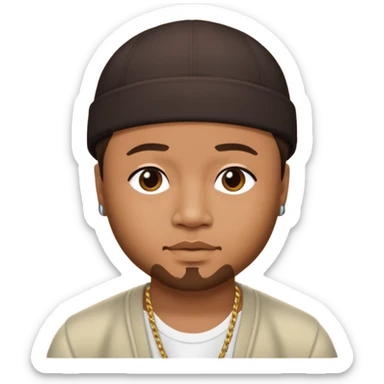 J-Boog of B2K, male singer with dark brown hair sticker