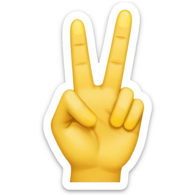 hand but only the index finger pointing up, other fingers closed yellow emoji style  sticker