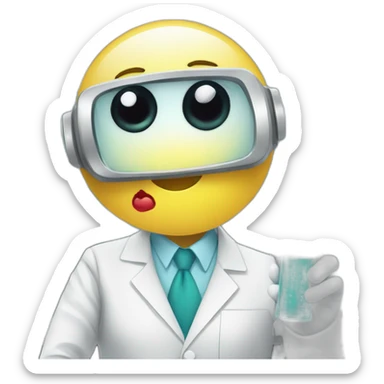 bot in medical pathology lab holding a biopsy sample sticker