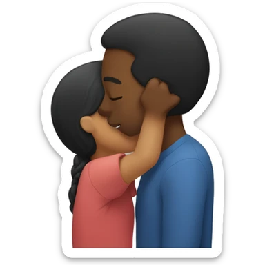 Black man kissing Filipina woman  sticker