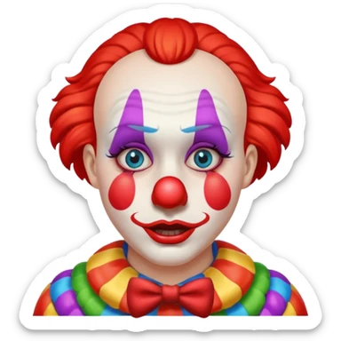 clown facepalm emoji sticker