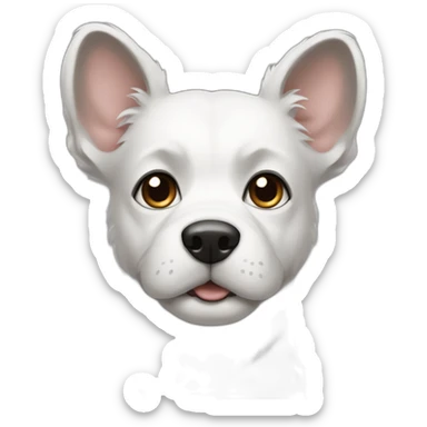medium-sized dog is not fluffy with a white chest and a white paw, he being black in color  sticker