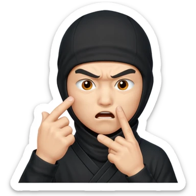 foto do Ninja ele mandando calar a boca sticker