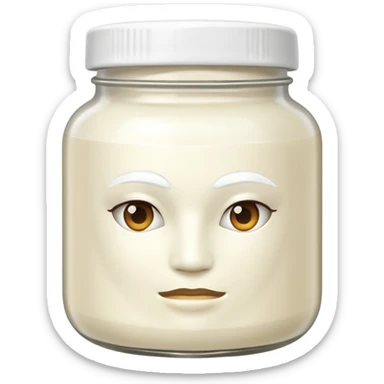 WHITE hair mask in a jar THE PRODUCT  sticker