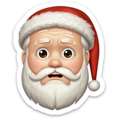 Santa claus distressed and crying sticker