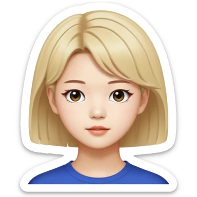 Jeongyeon from K-pop group Twice with short hair sticker