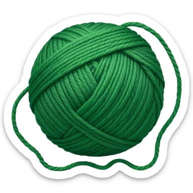 Rolled Yarn Ball green sticker