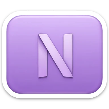 Netflix aesthetic "N" logo in pastel purple sticker